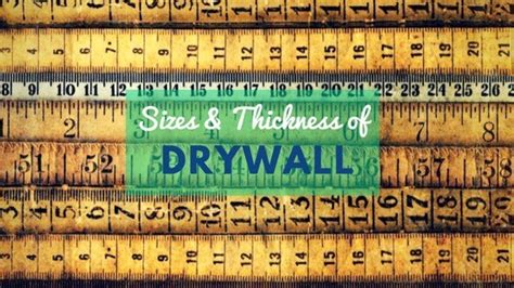 Drywall Thickness for Walls: A Comprehensive Guide