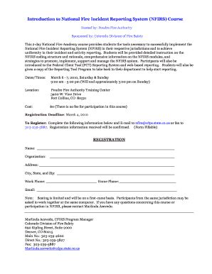 Fillable Online colofirechiefs Introduction to National Fire Incident ...