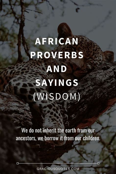 87 African Proverbs and Sayings (WISDOM) | African proverb, Africa quotes, Proverbs