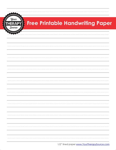 Get Free Handwriting Paper Printable Templates Now! - Printables for ...