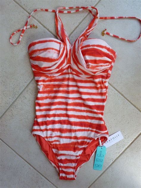 Seafolly One Piece AU 10 D Cup Osaka Sienna Stripe | Ubuy India