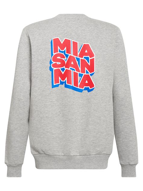 Herren Sweatshirt Mia san mia grau | Offizieller FC Bayern Store