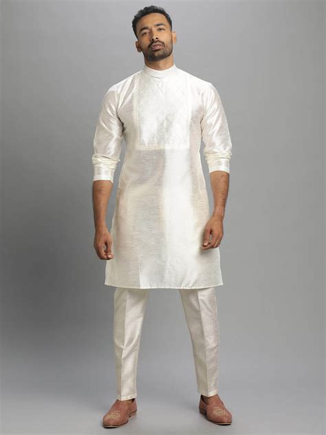 Rent White Long Kurta Pyjama Bandi – Classic & Traditional