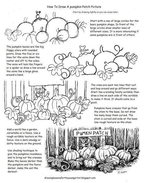 Pumpkin Patch Drawing Simple