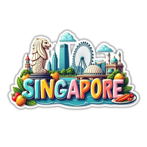 Buy Giftoday Singapore Country Theme Souvenir Wooden Fridge Magnet for ...