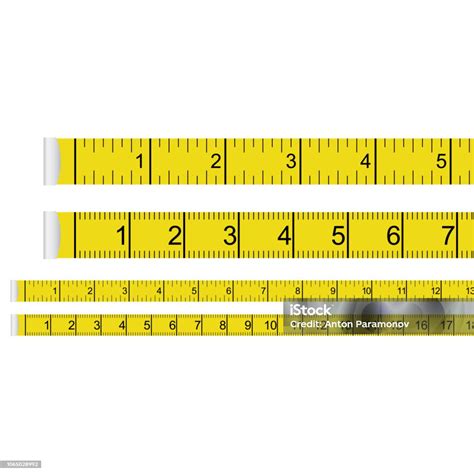 Vetores de Fita De Medida Presets Centímetro Com Polegadas E ...