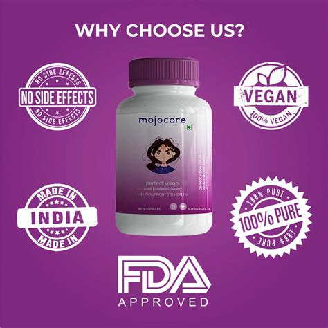 Buy MOJOCARE PERFECT VISION OPTIMAL EYE HEALTH 60 CAPSULES Online & Get ...