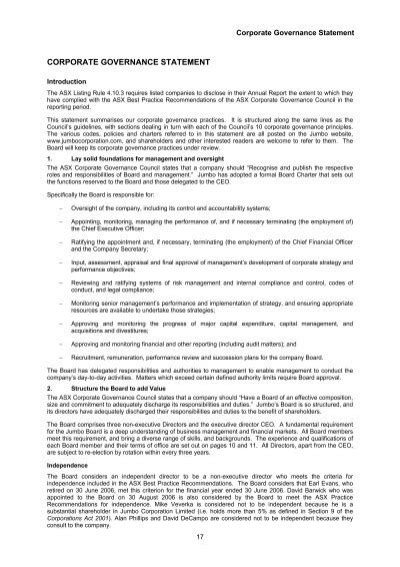 Corporate Governance Statement Example 的图像结果
