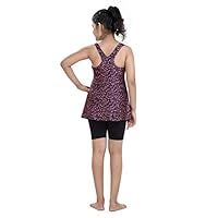 ROVARS Racerback Swimdress with Boyleg Swimming Costume for Girls ...