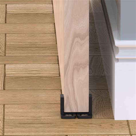 Sliding Barn Door Floor Guides - Black Closet Door Guides (4 Pack) by ...