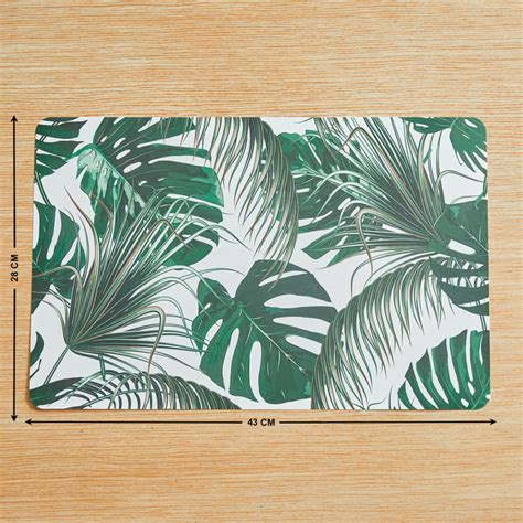 Buy Corsica Mandarin Flora Set of 6 Polypropylene Printed Placemats ...
