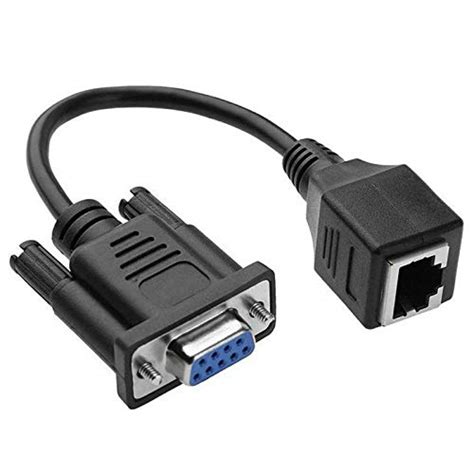 6X(VGA Female to RJ45 Female Extender Adapter Cord Wire DB9 to RJ45 ...