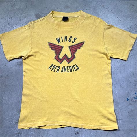 70's WINGS ”OVER AMERICA" 1976 ツアーTee Paul McCartney ポールマッカートニー バンドT ...