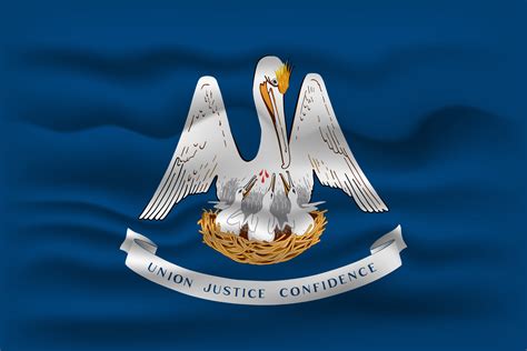 Waving flag of the Louisiana state. Vector illustration. 17395986 ...
