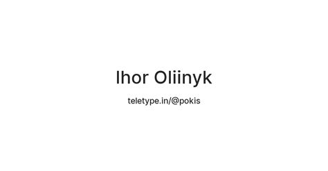 Ihor Oliinyk — Teletype