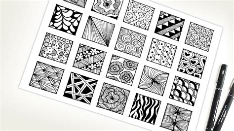 Zentangle To Download For Free Zentangle Printables Templates
