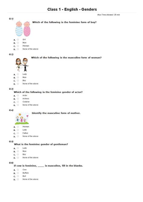 Class 1 English Olympiad Sample papers | Olympiad tester