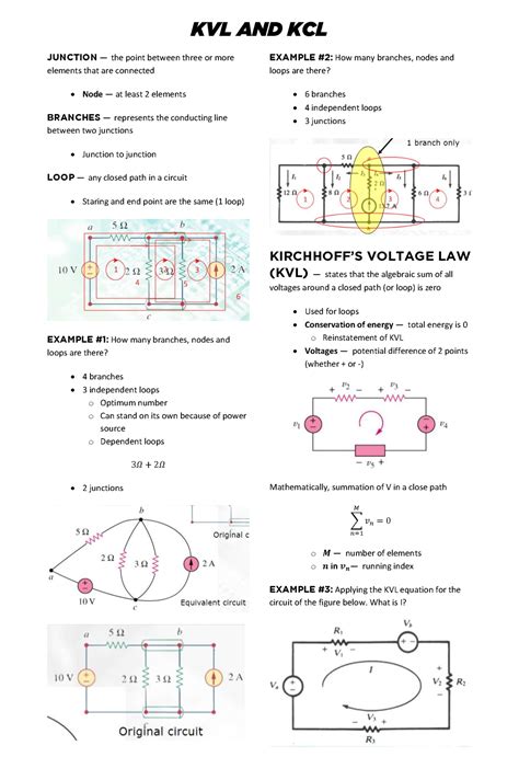 KVL KCL - KVL KCL - KVL AND KCL JUNCTION — the point between three or ...