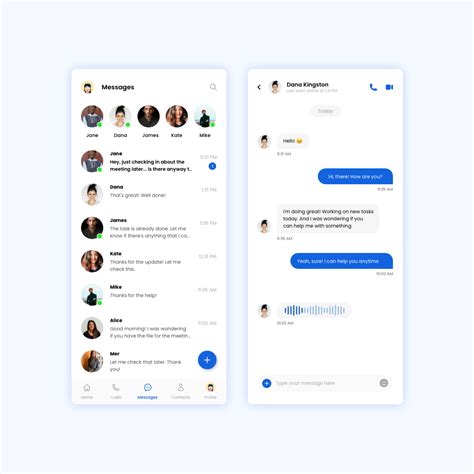 Chat UI Mobile on Behance