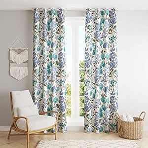 Buy Trance Home Linen Floral Printed 8 Feet Semi Room Darkening Door ...