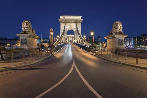 Széchenyi Chain Bridge, Budapest at Blue Hour - Stock Photo | Anshar Images