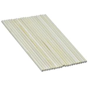 R&H Round Wooden Sticks 6 INCHES in Length, 4MM in Thickness Pack of 20 ...