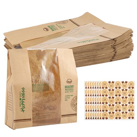 100 Pcs Paper Bread Bags for Homemade Bread,Sourdough Bread Bags and ...