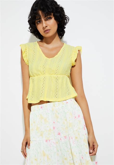 Buy URB_N Women Schiffili Peplum Top Online at just Rs. 599.0 ...