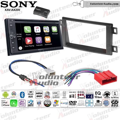 Buy Sony XAV-AX200SXM Double Din Radio Install Kit With Apple CarPlay ...