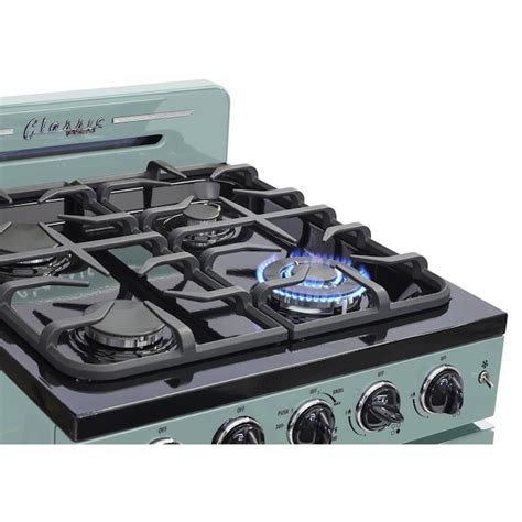 UNIQUE Classic Retro 24-in 4 Burners 2.9-cu ft Convection Oven ...