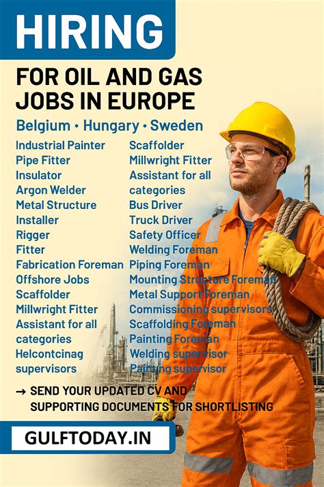 Oil & Gas Jobs in Europe – Apply for Belgium, Hungary & Sweden ...