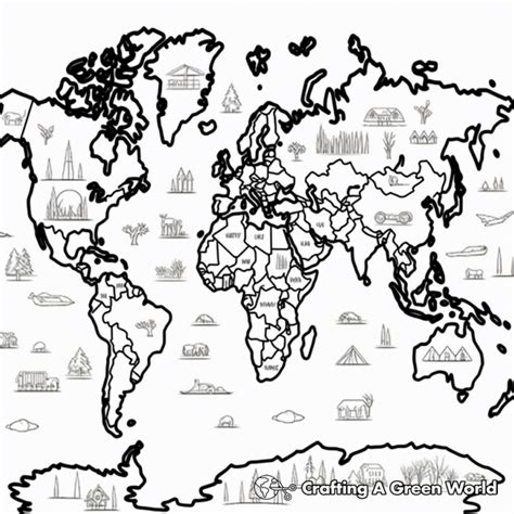 Image of the World Animated for Coloring 的图像结果