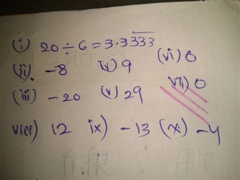 Q9..Simplify: (i) 24-4÷2x3 (ii) (-20)+(-8) ÷(-2)x3 (iii) (-5)-(-48) ÷ ...