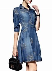 Image result for denim dresses for women