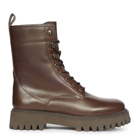 Saint Anastasia Brown Leather Lace Up High Ankle Boots – SaintG India