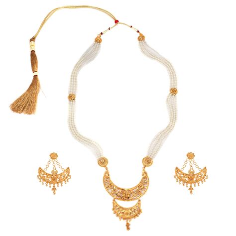 White Beaded Layered Moon Sitahar With Kanbali