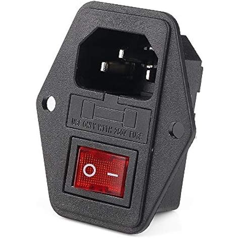 URBEST Inlet Module Plug 5A Fuse Switch Male Power India | Ubuy