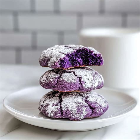 Ube Crinkle Cookies