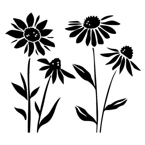 Free daisy clipart black white Images - Free Download on Freepik