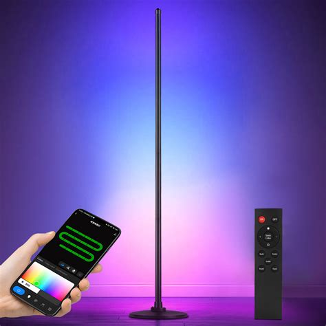 Latitude Run® Hunayda RGBIC Corner Floor Lamp,Smart Modern Floor Lamp ...