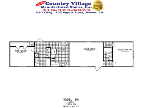 Zaf Homes: Single Wide 14X70 Mobile Home Floor Plan / Marshfield Mobile ...