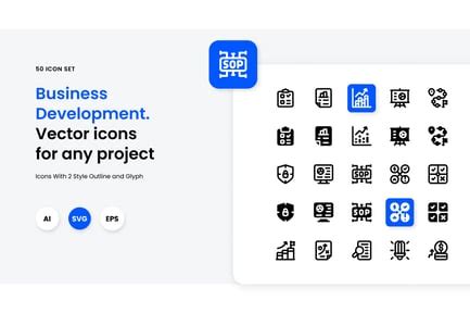 Business Development Icon Set 的图像结果