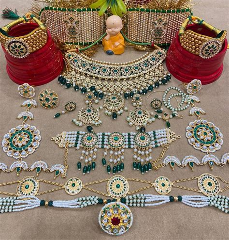 Rajwadi Kundan Bridal Rajputi Jewellery Combo Set-81619 – Saundaryam ...