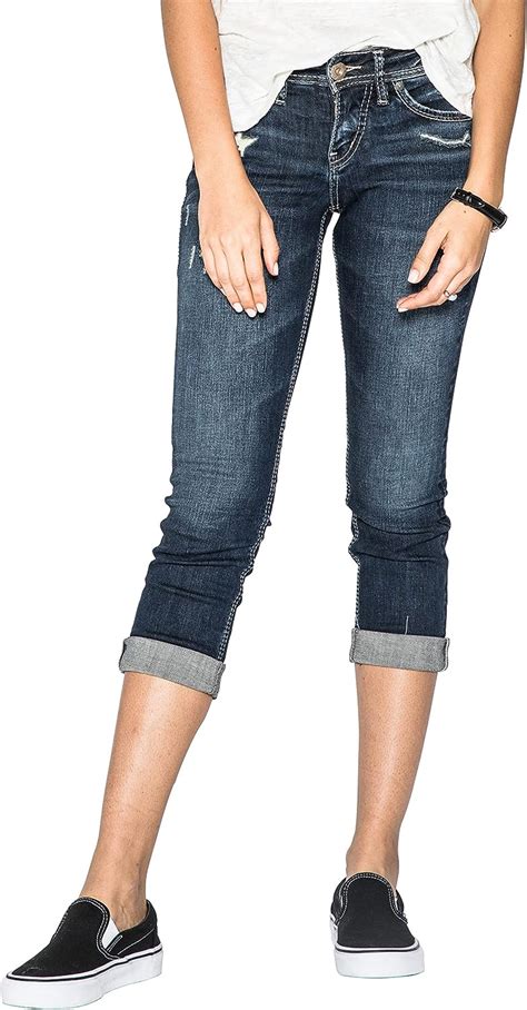 Buy Silver Jeans Co. Women's Suki Mid Rise Capri Jeans Online in India ...