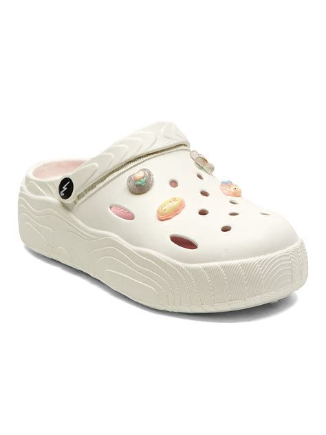 GCW-7003 White Women's Clogs – Campus Shoes