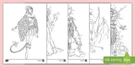 Princess Montage Colouring Page