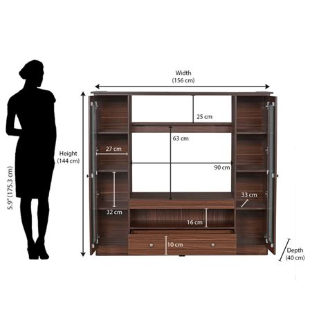 Buy Nilkamal Dawn Wall Unit (Walnut) Online - Nilkamal Homes