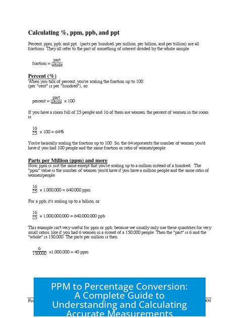 Image result for PPM Conversion Table