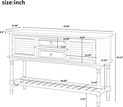 Buy Modern Wood Console Table Sofa Table, Buffet Table Sideboard for ...