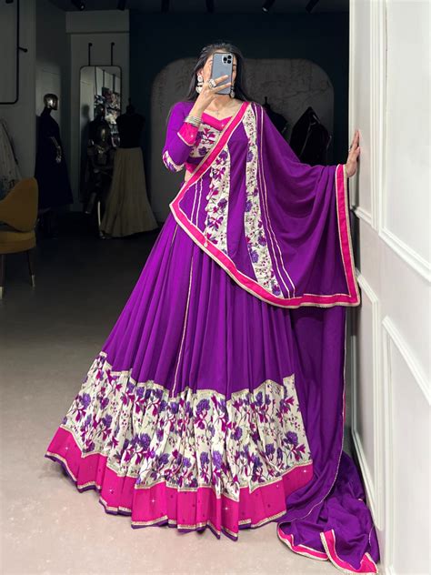 Blooming Purple Floral Lehenga Choli – Gracious You